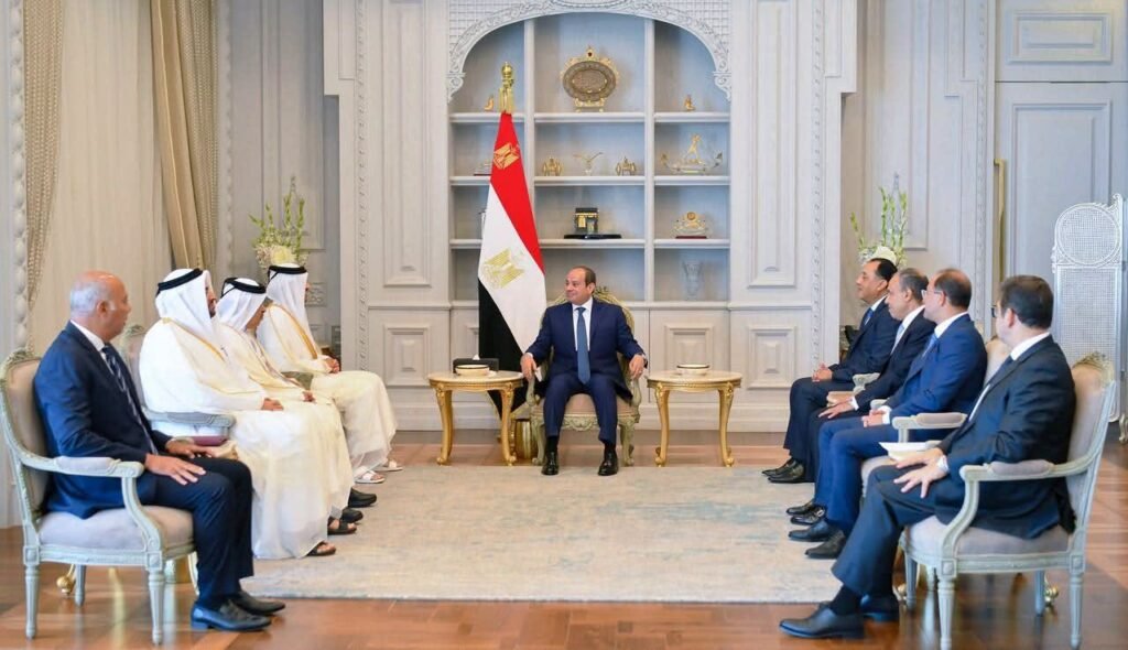 الرئيس السيسي يبحث مع رئيس وزراء قطر تعزيز العلاقات في مختلف القطاعات