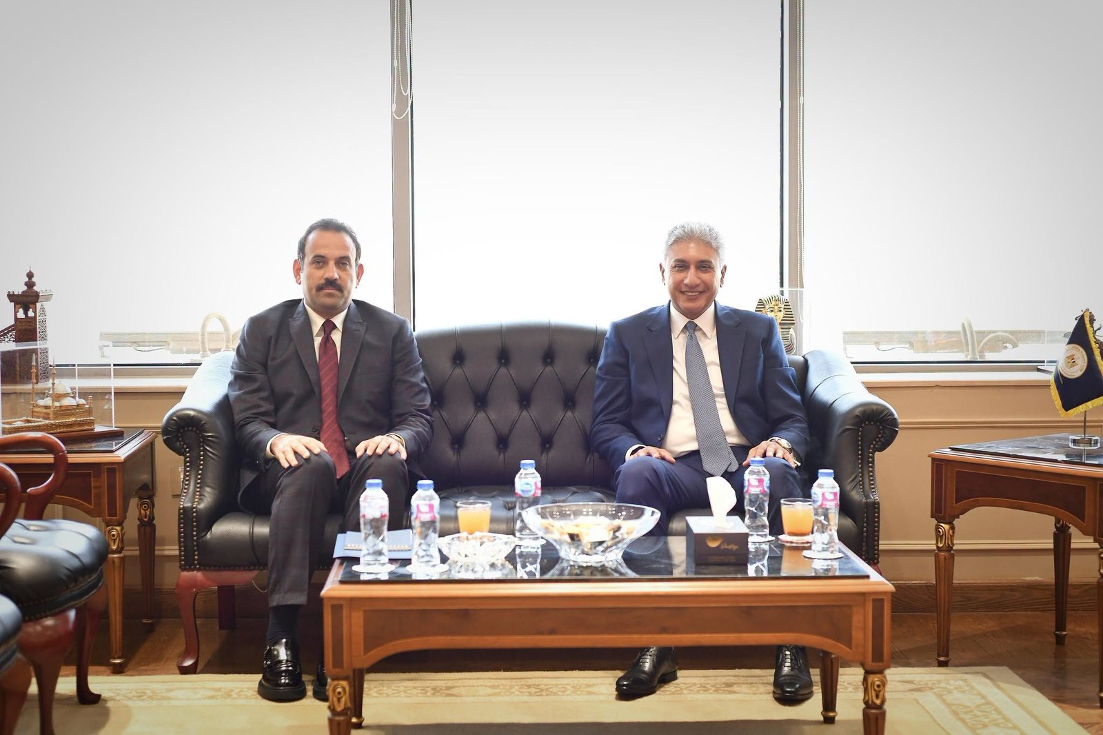 شريف فتحي، وزير السياحة والآثار، مع الدكتور بهاء الغنام، رئيس جهاز مستقبل مصر للتنمية المستدامة